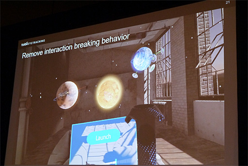 画像ギャラリー No.011のサムネイル画像 / ［GDC 2018］視線追跡技術がVRを進化させる。Tobiiの語る「2ステップ・インタラクション」とは