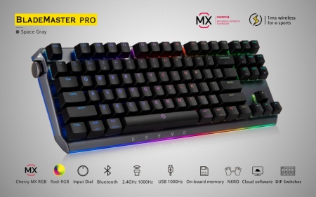 画像ギャラリー No.001のサムネイル画像 / 中国DREVO製のゲーマー向け10キーレスキーボード「BladeMaster」，日本のクラウドファンディングサイトでもキャンペーンが始まる