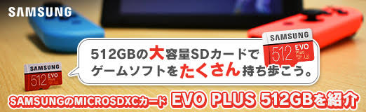 画像ギャラリー No.014のサムネイル画像 / 【PR】512GBの大容量SDカードでゲームソフトをたくさん持ち歩こう。SamsungのmicroSDXCカード EVO Plus 512GBを紹介