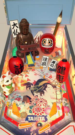 画像ギャラリー No.002のサムネイル画像 / タニタ，体組成計測にピンボールゲームを組み合わせた「TANITA PINBALL」のコンセプトモデルを開発