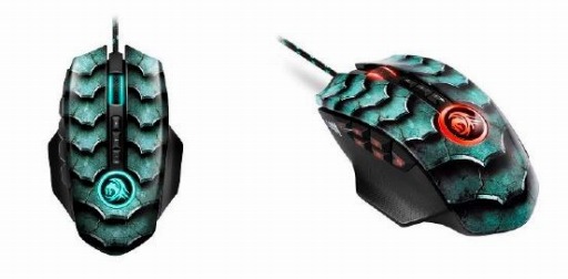 画像ギャラリー No.003のサムネイル画像 / ドラゴンの鱗をモチーフにしたというデザインのSharkoon製マウスが国内発売。税込約5400円