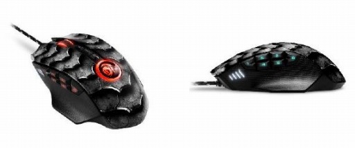 画像ギャラリー No.005のサムネイル画像 / ドラゴンの鱗をモチーフにしたというデザインのSharkoon製マウスが国内発売。税込約5400円