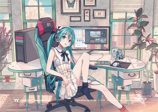 画像ギャラリー No.001のサムネイル画像 / Thermaltakeとツクモがニコニコ超会議に共同出展。初音ミクの部屋をイメージした展示を披露し,限定グッズプレゼントも