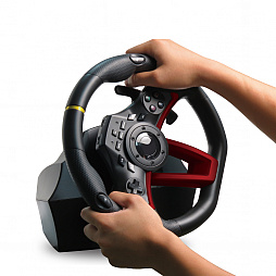 画像ギャラリー No.005のサムネイル画像 / HORI,Bluetoothでワイヤレス接続できるPC&PS4両対応ステアリングコントローラを7月に発売。バッテリー駆動も可能
