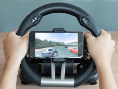 世界初というiOS＆Android対応ステアリングコントローラがクラウドファンディングに登場