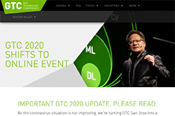 画像ギャラリー No.002のサムネイル画像 / NVIDIA，GPU技術関連イベント「GTC 2020」をオンラインイベントに変更