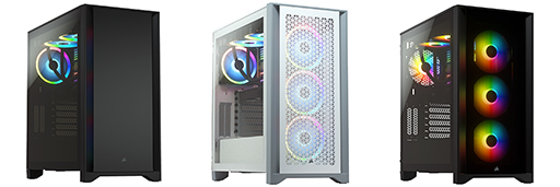 画像ギャラリー No.001のサムネイル画像 / Corsair,新型PCケース「4000」シリーズを発表。高輝度LEDを採用した液冷クーラーも