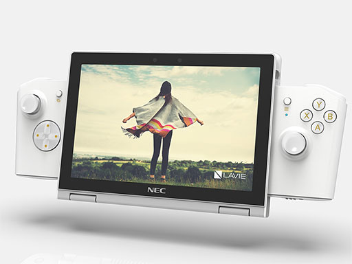画像ギャラリー No.001のサムネイル画像 / NECPC,Switch風に使える小型PC「LAVIE MINI」のコンセプトモデルを公開。本体に装着可能なゲームパッドや専用ドックを用意