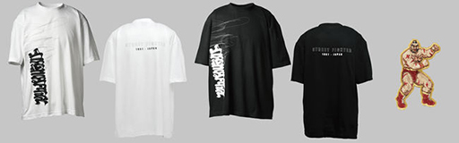 画像ギャラリー No.002のサムネイル画像 / 筆文字デザインの「ストリートファイター」Tシャツやステッカー,マグカップが登場