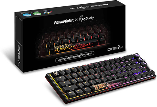 画像ギャラリー No.001のサムネイル画像 / PowerColorから幅約325mmのゲーマー向けコンパクトキーボードが登場