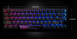 画像ギャラリー No.003のサムネイル画像 / PowerColorから幅約325mmのゲーマー向けコンパクトキーボードが登場