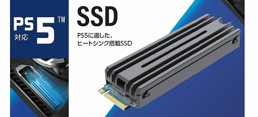 画像ギャラリー No.001のサムネイル画像 / PS5に内蔵可能なヒートシンク付きM.2 SSDがエレコムから登場