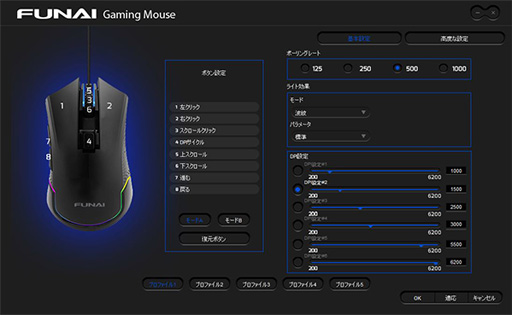 画像ギャラリー No.009のサムネイル画像 / FUNAI,ゲーマー向けキーボードとマウス,マウスパッドの3点セットを発売