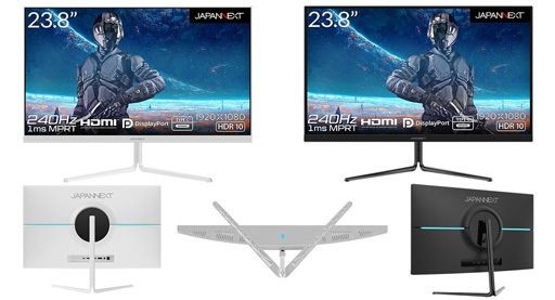 画像ギャラリー No.001のサムネイル画像 / JAPANNEXT，ゲーマー向け23.8型フルHDディスプレイを発売。240Hz表示と165Hz表示の計2モデル