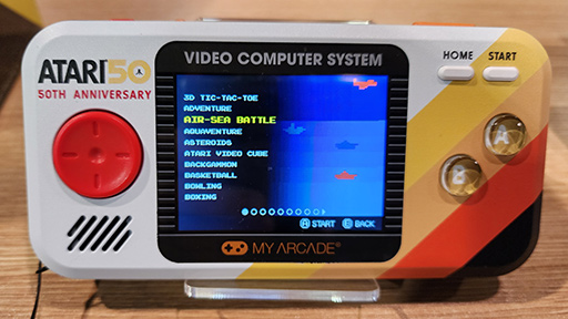画像ギャラリー No.007のサムネイル画像 / Atari 50周年記念のゲーム機が，ミニサイズレトロゲーム機の「My Arcade」から2023年末に登場。実機をチェックしてきた