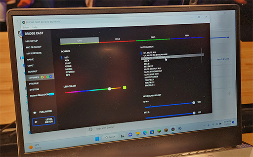 画像ギャラリー No.007のサムネイル画像 / ローランドのゲーマー向けオーディオミキサー「BRIDGE CAST」実機がCES 2023で世界初公開。その見どころをチェックしてきた