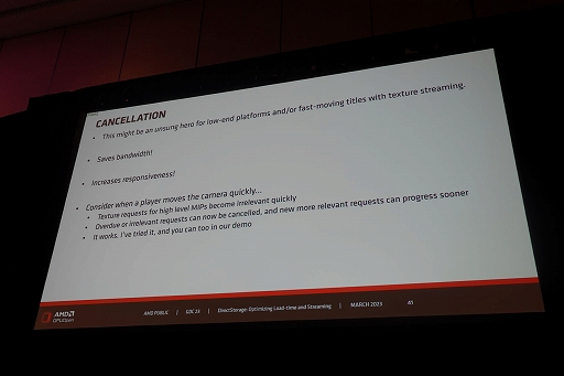 画像ギャラリー No.014のサムネイル画像 / ［GDC 2023］Windowsの新ファイルシステム「DirectStorage」でSSD時代のPCゲームローディングは爆速化する