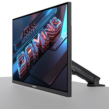画像ギャラリー No.002のサムネイル画像 / モニターアーム標準装備の31.5インチ4Kゲーマー向けディスプレイがGIGABYTEから