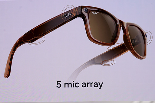 画像ギャラリー No.016のサムネイル画像 / Metaが開発したスマートグラス「Ray-Ban Meta Smart Glasses」は，メガネ型スマートフォンの未来を感じさせるアイテムだ