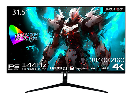 画像ギャラリー No.001のサムネイル画像 / 約9万円の144Hz表示対応31.5型4Kモデルなどゲーマー向けディスプレイ計2製品がJAPANNEXTから発売に