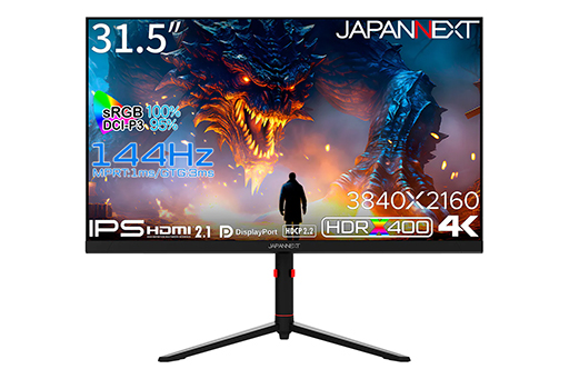画像ギャラリー No.004のサムネイル画像 / 4K160Hz表示対応の31.5型VA液晶ゲーマー向けディスプレイがJAPANNEXTから。4K144HzのIPS液晶モデルも同時発売