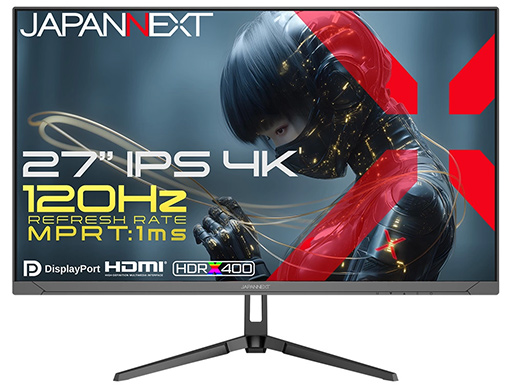 画像ギャラリー No.005のサムネイル画像 / JAPANNEXTが4K/120Hz対応の27インチゲーミングモニター3モデルを一斉発売。3万4980円から