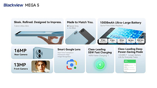画像ギャラリー No.006のサムネイル画像 / 12.2インチタブレット「Blackview MEGA 5」販売中。キーボードやマウス，スタイラスを同梱し，価格は216.99ドルから