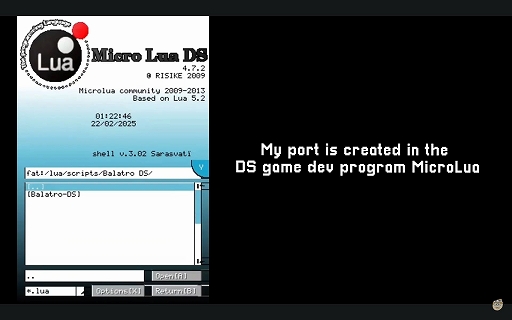 画像ギャラリー No.004のサムネイル画像 / ポーカーローグライト「Balatro」をニンテンドーDSに自家移植。動画とソースコードが公開される