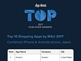 画像ギャラリー No.013のサムネイル画像 / App Annie主催の「Top Publisher Awards 2017」をレポート。上位52社のうち日本企業は15社，任天堂が初のランクインを果たす