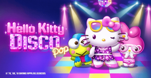 画像ギャラリー No.001のサムネイル画像 / サンリオキャラが登場するパズルゲーム「Hello Kitty Disco POP」,Facebookインスタントゲームにて配信