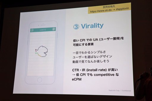 画像ギャラリー No.008のサムネイル画像 / ［CEDEC 2018］世界のスマホゲームランキングを席巻するハイパーカジュアルゲーム。その事例と成功のコツとは