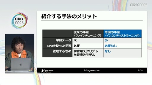 画像ギャラリー No.002のサムネイル画像 / 精度向上のカギは“多数決”？　AIによる会話パート開発支援が解説されたCygamesのセッション［CEDEC 2025］