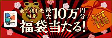 画像ギャラリー No.001のサムネイル画像 / 最大10万円分の福袋が当たるビットキャッシュ新春ワクワク福袋キャンペーン