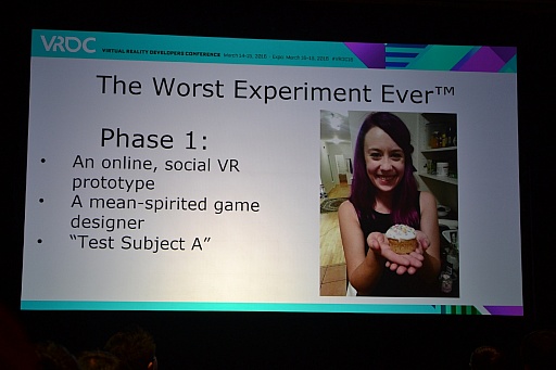 画像ギャラリー No.003のサムネイル画像 / ［GDC 2016］VRを活用したオンラインコミュニケーションに潜む罠とは。「VRハラスメント」の危険性とその対策が語られたセッションをレポート