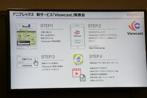 画像ギャラリー No.002のサムネイル画像 / ［AnimeJapan］アニメファン向けの新サービス「Viewcast」が発表。Blu-ray＆DVDの収録内容がスマートフォンやタブレットでも楽しめるように