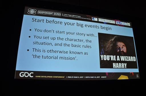 画像ギャラリー No.010のサムネイル画像 / ［GDC 2017］物語を作る技法を利用して，より面白いゲームを作るには。体験をデザインする技術が具体的に明かされる