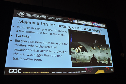 画像ギャラリー No.016のサムネイル画像 / ［GDC 2017］物語を作る技法を利用して，より面白いゲームを作るには。体験をデザインする技術が具体的に明かされる