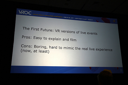 画像ギャラリー No.003のサムネイル画像 / ［GDC 2017］VRはこう進化する。VRの未来形が語られたセッションをレポート