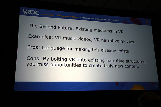 画像ギャラリー No.004のサムネイル画像 / ［GDC 2017］VRはこう進化する。VRの未来形が語られたセッションをレポート
