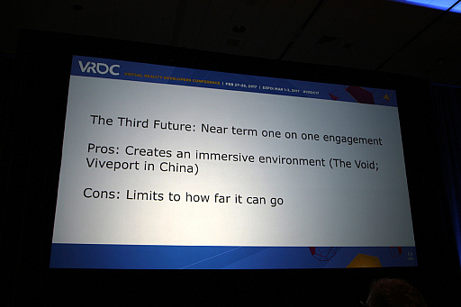 画像ギャラリー No.005のサムネイル画像 / ［GDC 2017］VRはこう進化する。VRの未来形が語られたセッションをレポート