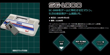 画像ギャラリー No.002のサムネイル画像 / SG-1000＆SC-3000の発売日を記念して「セガハード大百科」がリニューアル