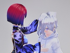 ［CEDEC 2019］「ギフトが当たると勝手に動くVTuberアバター」セッションレポート。2人のVTuberが握手し・肩をつかみ・抱き寄せる。物理エンジンを利用した演技サポートシステムを体験