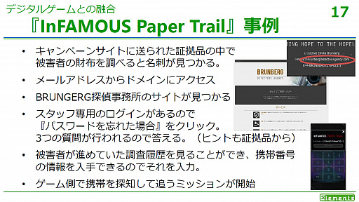 画像ギャラリー No.010のサムネイル画像 / ［CEDEC 2019］複数メディアを利用して断片化した物語を提供する，トランスメディアストーリーテリングとは。多くの事例が紹介された講演をレポート