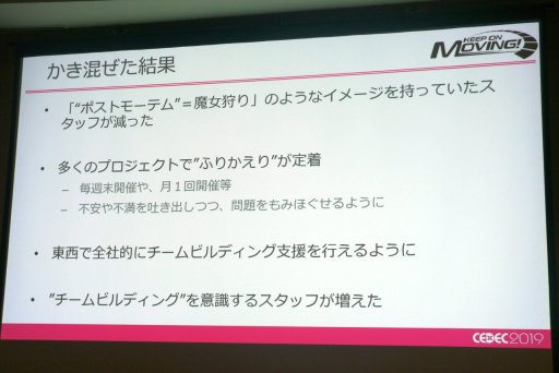 画像ギャラリー No.005のサムネイル画像 / ［CEDEC 2019］ゲーム制作の現場における「心理的安全性」とは。ヘキサドライブのQAエンジニアが語る，「言える化」の重要性