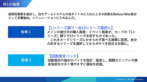 画像ギャラリー No.016のサムネイル画像 / ［CEDEC 2019］運営経験から生まれた「ロイヤルユーザー」という指標と，AIがゲーム運営に参加する可能性。「ロイヤルユーザーの伸ばし方 〜データ・ドリブンが実現するゲーム長命化の秘訣〜」レポート