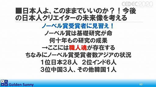 画像ギャラリー No.045のサムネイル画像 / ［CEDEC 2020］日本人よ，このままでいいのか？　日中ゲーム開発の現状や，日本のゲーム開発者が進むべき道が熱い思いで語られた講演をレポート