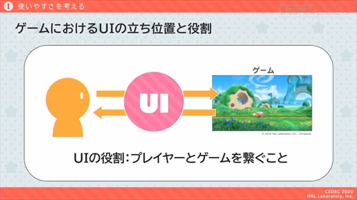 画像ギャラリー No.009のサムネイル画像 / ［CEDEC 2020］「星のカービィ」のUIはおもてなしの心で作られている。UIデザインが分かりやすく言語化されたセッションをレポート