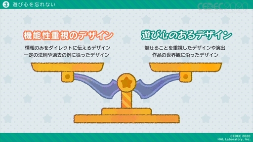 画像ギャラリー No.027のサムネイル画像 / ［CEDEC 2020］「星のカービィ」のUIはおもてなしの心で作られている。UIデザインが分かりやすく言語化されたセッションをレポート