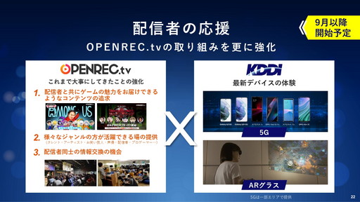 画像ギャラリー No.005のサムネイル画像 / 「KDDI × OPENREC.tv 業務提携に関する発表会」をレポート。ゲーム・eスポーツの配信者と視聴者双方を応援する取り組みに