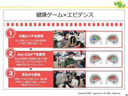 画像ギャラリー No.038のサムネイル画像 / ゲームなどのデジタルコンテンツを活用して高齢者の健康を維持する事例を紹介。「ゲーミファイ・ネットワーク 第15回勉強会」聴講レポート